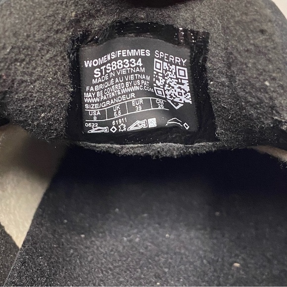 Sperry Salt Water 1 Eye Black Duck Shoe Bootie 8 - Picture 12 of 15